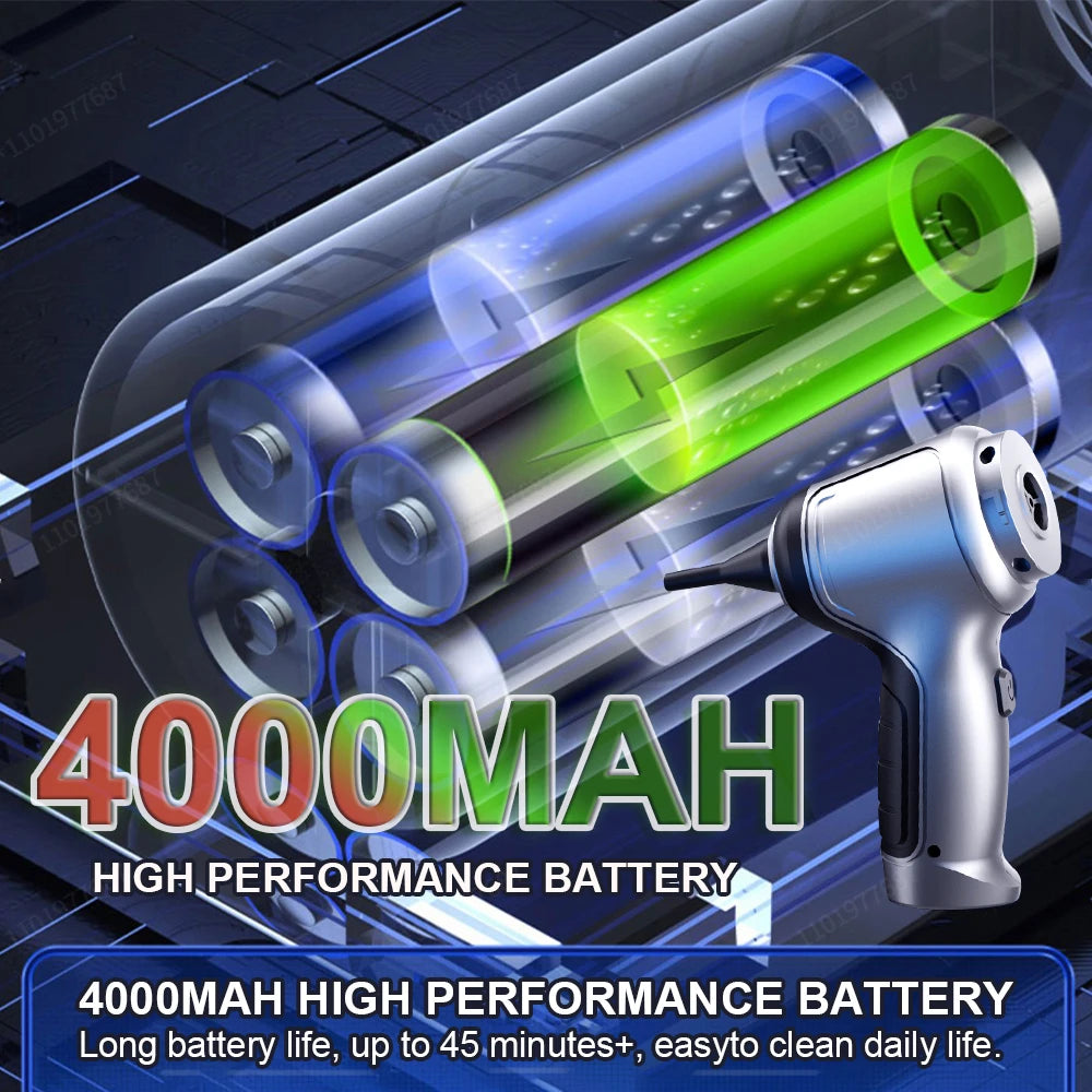 95000Pa Car Wireless Vacuum Cleaner Wet Dry Vacuum Cleaner Cordless Handheld Auto Vacuum Home & Dual Use Mini Vacuum Cleaner