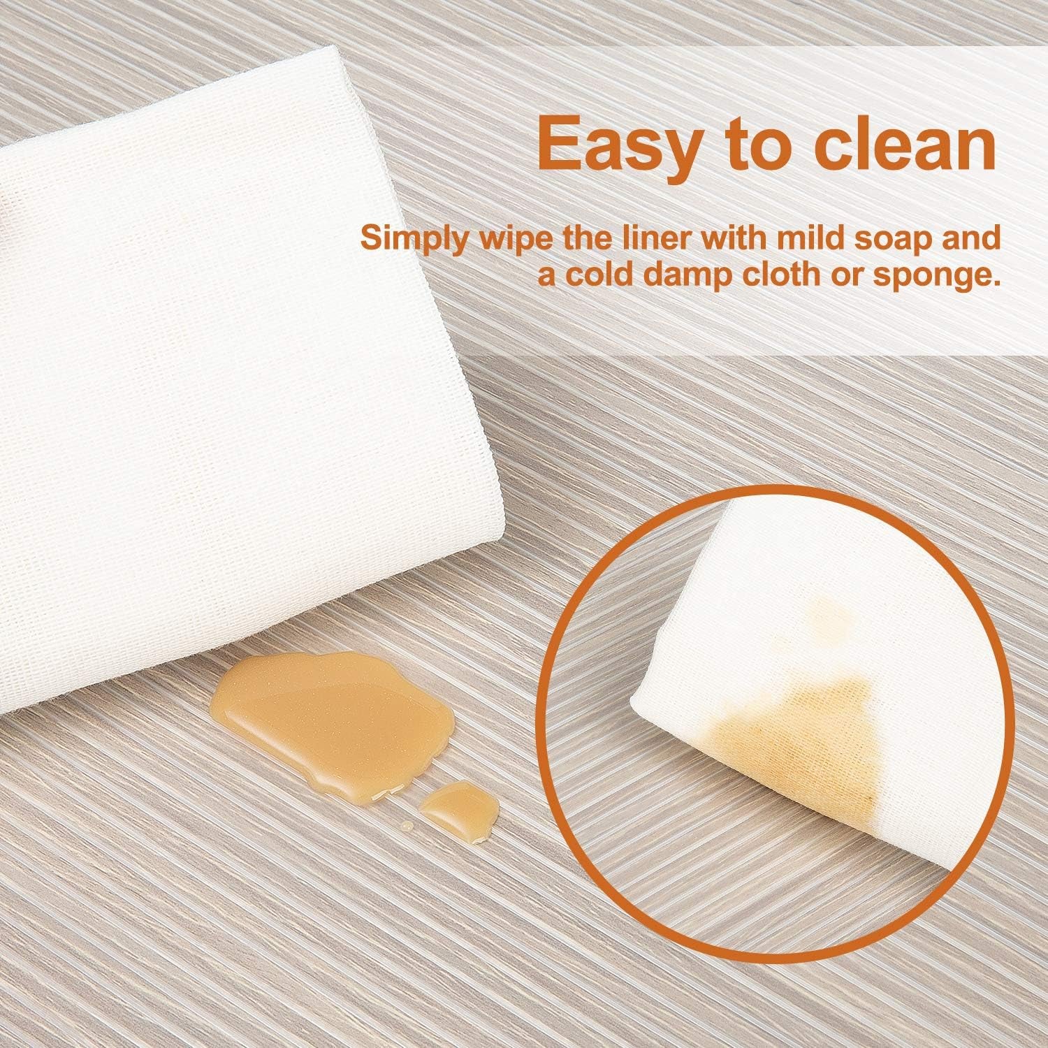 Shelf Liner Drawer Liner, 12IN X 10FT Non Slip Non Adhesive Cabinet Liner for Kitchen, Refrigerator, Drawer - Clear Ribbed