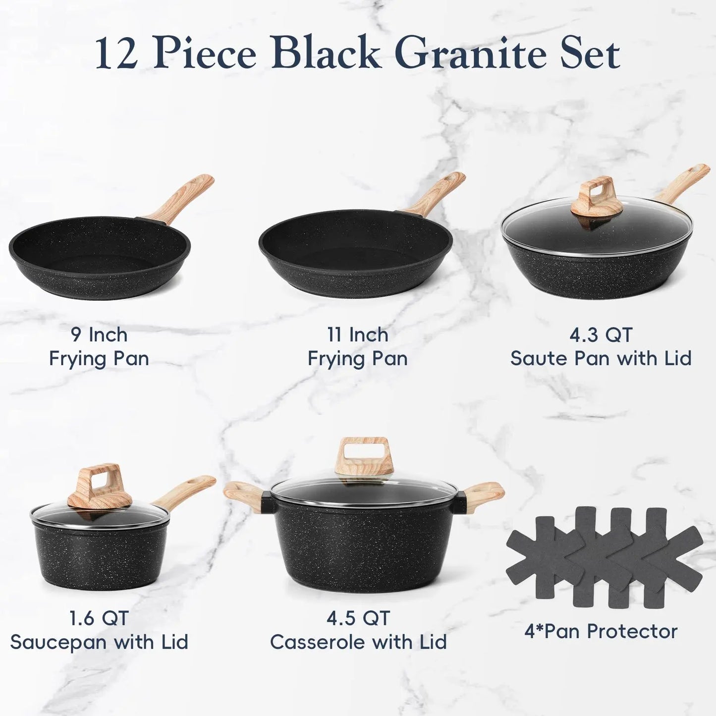 Granite Induction Cookware Set