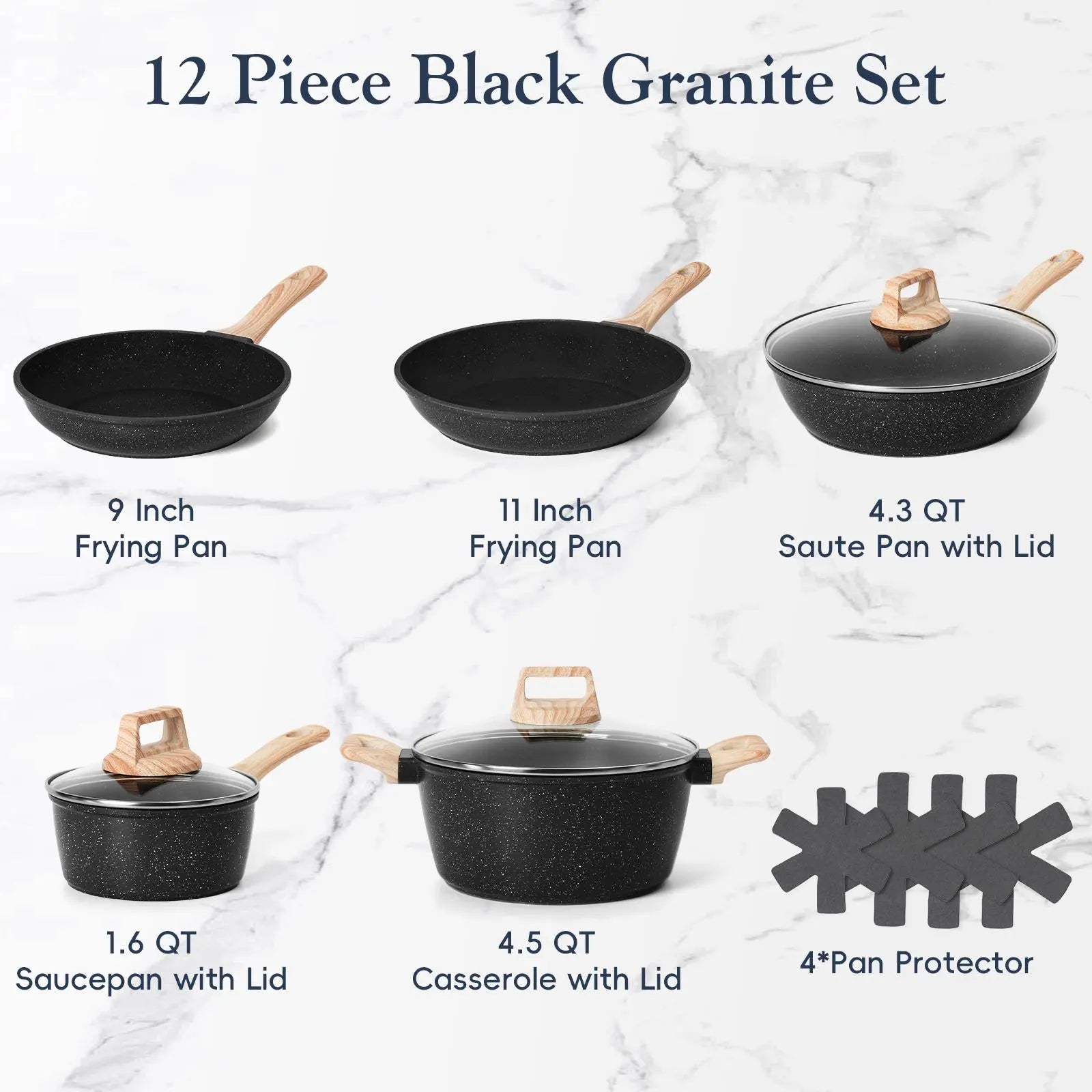 Granite Induction Cookware Set